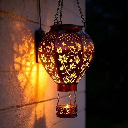🏆🔥2026 New Arrivals  🎈Whimsical Solar Hot Air Balloon Hanging Lantern 🌿 – No Wiring, Weatherproof Outdoor Light For Yard & Patio 🌳✨