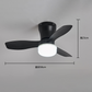 🏆LAST DAY SALE 50% OFF!! 🌬️💡Foldable LED Ceiling Fan Light with Remote Control, E27 Socket Compatible, Adjustable Lighting & Functions🏡✨