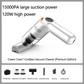 🚗💨 Cordless Car Vacuum – Powerful 10,000Pa Suction Without the Hassle!