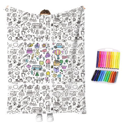 ⏳LAST DAY SALE ONLY ￡11.99!!⚡Creative Cozy Coloring Blanket Kit
