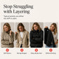 ⌛🔥 LAST DAY – 70% OFF! 🍂 Women’s Denim Spliced Knit Coat