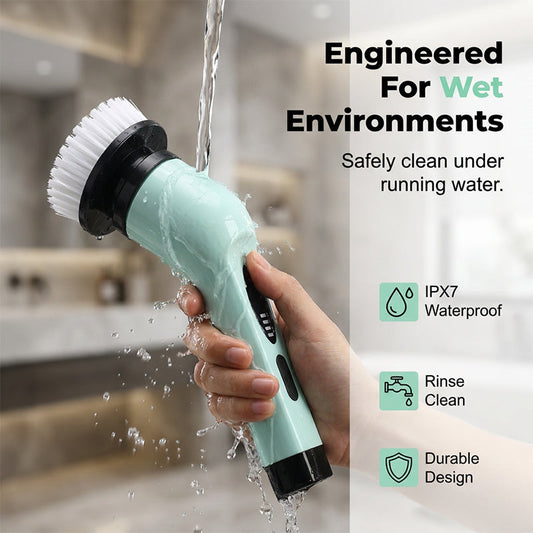 Multi-Functional Cordless Electric Spin Scrubber