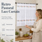 50% OFF NOW! Retro Lace Short Kitchen Curtain – Pastoral Hollow‑Out Lace Small Window Curtain, Vintage Floral Decorative Cafe Curtain for Kitchen, Bathroom & Cabinet Windows