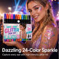 📢 LAST DAY SALE! ONLY £7.99 ⏰ 24-Color Face & Body Glitter Marker Set ✨