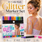 📢 LAST DAY SALE! ONLY £7.99 ⏰ 24-Color Face & Body Glitter Marker Set ✨