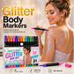 📢 LAST DAY SALE! ONLY £7.99 ⏰ 24-Color Face & Body Glitter Marker Set ✨