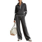 ⏳🔥 LAST DAY – ONLY £26.99! ✨ Women’s Half-Zip Top & Wide-Leg Trousers Set