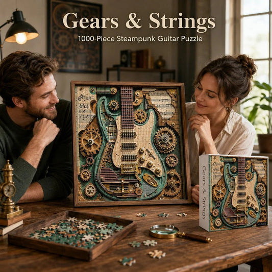 🎸 Build Your Own Steampunk Guitar! – Creative Steampunk Guitar 3D Wooden Puzzle