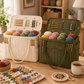 🧶 50% OFF🔥 No More Messy Yarn! Canvas Yarn Storage Bag with Needle Pockets