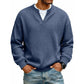 🔥 LAST DAY — ONLY £12.99! 👕 Men’s Textured Waffle Layered-Look Long-Sleeve Tee