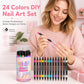 🎨 50% OFF! 24-Colour Dual-Ended Nail Art Pens ✨