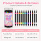 🎨 50% OFF! 24-Colour Dual-Ended Nail Art Pens ✨