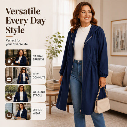 ⏳ 50% OFF! 🧥 Women’s Plus-Size Hooded Windbreaker – Lightweight & Perfect for Everyday Wear 🍂✨