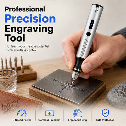 🖊️ Mini Cordless Electric Engraving Pen – Portable Precision Engraving Tool