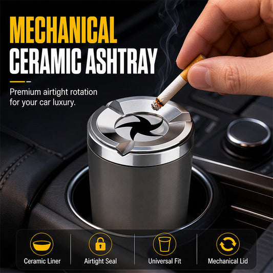 🚗 Hot Pick! Rotating Ceramic Car Ashtray – Stylish, Compact & Easy to Use