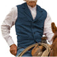 🔥 LAST DAY SALE! £15.99 – Men's Vintage Herringbone Tweed Lapel Vest 👔