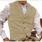 🔥 LAST DAY SALE! £15.99 – Men's Vintage Herringbone Tweed Lapel Vest 👔