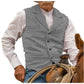 🔥 LAST DAY SALE! £15.99 – Men's Vintage Herringbone Tweed Lapel Vest 👔