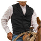 🔥 LAST DAY SALE! £15.99 – Men's Vintage Herringbone Tweed Lapel Vest 👔