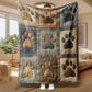 🐾 50% OFF! 🧸 Cute Paw Print Soft Flannel Blanket — Cosy Comfort for Chilly Days ✨