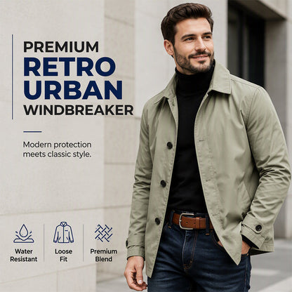 🔥 LAST DAY — 70% OFF! ✨ Premium Men’s Waterproof Mid-Length Trench Coat