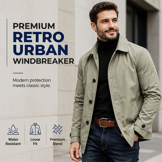 🔥 LAST DAY — 70% OFF! ✨ Premium Men’s Waterproof Mid-Length Trench Coat