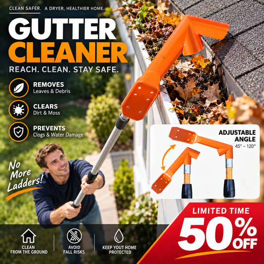 🍂 No Ladder. No Hassle. Just Clean Gutters. 🔧 50% OFF — No-Climb Gutter Cleaning Tool