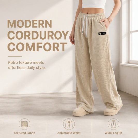 💖🍂 70% OFF – 2026 Autumn Sale! ✨ Women’s Corduroy Wide-Leg Trousers
