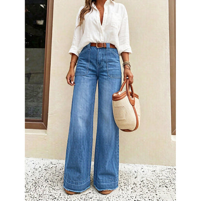 🔥 LAST DAY — ONLY £21.99! 👖 Women’s High-Rise Stretch Straight-Leg Jeans