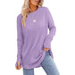 ⏳ LAST DAY — ONLY £12.99! 🔥🍂 Women’s Casual Crew Neck Top with Thumbholes