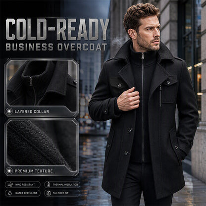 🔥 LAST DAY — ONLY £42.99! 🧥 Men’s Classic Mid-Length Slim-Fit Overcoat