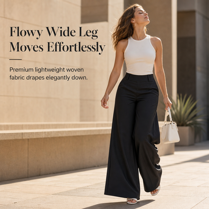 ⌛ LIMITED-TIME OFFER! 👖✨ Women’s High-Waisted Wide-Leg Tailored Trousers