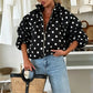 ⏳ LAST DAY – ONLY £18.99! 🖤🤍 Women’s Polka Dot Oversized Zipper Jacket