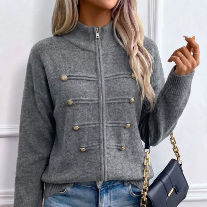🔥 LAST DAY £19.99! ✨ Women’s Double-Zip Sweater Jacket – Effortless Style for Every Day