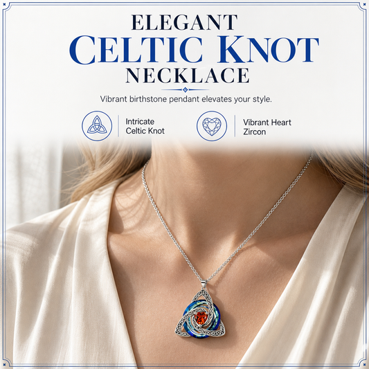 ⏳ LIMITED TIME — 50% OFF! ✨ Women’s Celtic Knot Birthstone Pendant Necklace 💎📿