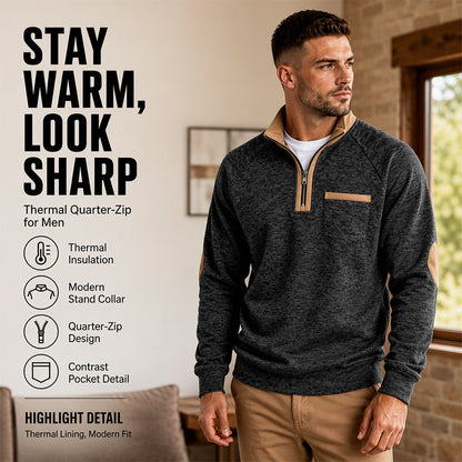 ⏳🔥 LAST DAY – ONLY £15.99! ✨ Men’s Warm-Lined Quarter-Zip Pullover