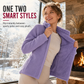 🧥🔥 2 Looks, 1 Jacket! – Unisex Reversible Cosy Zip-Up with Stand Collar ❄️✨