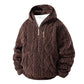 ⏳ LAST DAY — ONLY £20.99! 🔥 Men’s Textured Sherpa Half-Zip Hooded Jacket