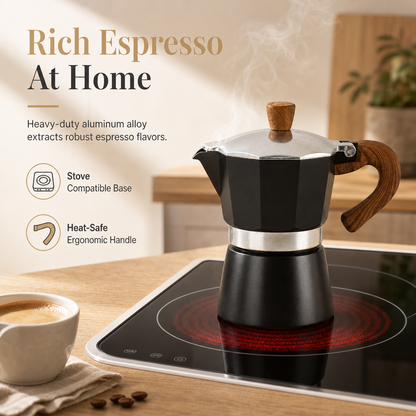 ☕🇮🇹 Bring Italian Coffee Home! ✨ Classic Italian Moka Pot — ONLY £13.99