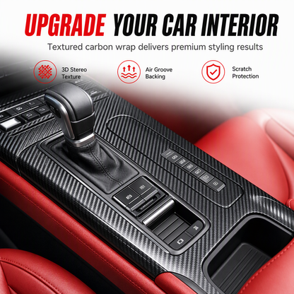 🚗✨ Give Your Interior a Carbon Makeover! 🔥 3D/6D Carbon Fibre Trim Film – Sporty Style, Instant Upgrade 🏁