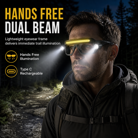 🔦 LIGHT UP EVERY TASK! ✨ Rechargeable Clip-On Glasses Light – Hands-Free LED Lighting, Anywhere You Go! 👓