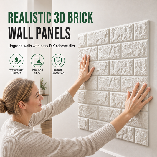 🏠 Instant Makeover! Self-Adhesive 3D Brick Wall Panels ✨