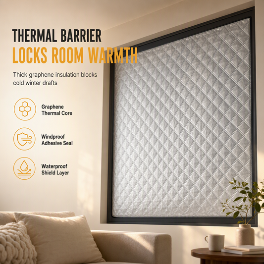 🥶 Keep the Cold Out! 🍂 Graphene Thermal Curtain – Just £13.99! 🏡❄️