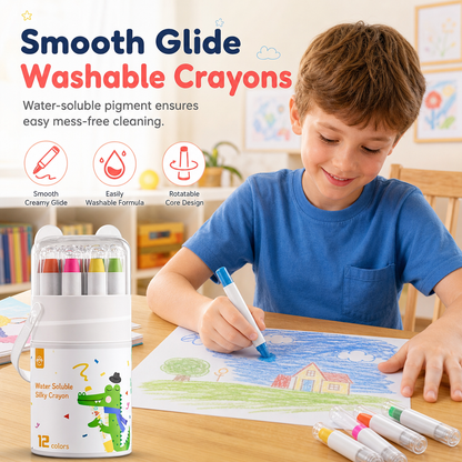 🎨 Little Hands, BIG Masterpieces! 🌈 Washable Crayons & Oil Pastels for Kids – Let Their Creativity Run Wild! 🖍️✨