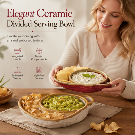 🖤 Black Friday Feast! 🍽️ Retro Divided Ceramic Baking Dish ✨