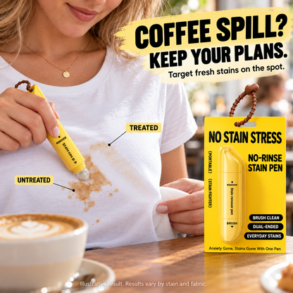 👕✨ Spills Happen. Stay Spotless! 🧼 Dual-Head Stain Remover Pen – Clean Up on the Go! 💧