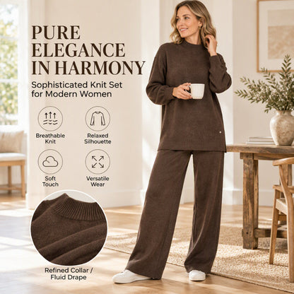 ✨ Effortless Elegance – Women's Soft Knit Co-Ord Set 🌿