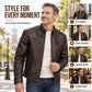 🔥 Men's PU Leather Jacket – Sleek Style, Timeless Edge 🖤
