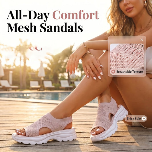 ⏳LAST DAY SALE ONLY ￡11.99!!🔥🔥Breathable mesh platform sandals for women