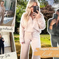 🍂 70% OFF! 💖 Women’s Chic 2-Piece Set — Half-Zip Sweatshirt & Wide-Leg Trousers